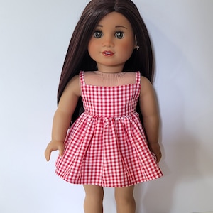 Choose Color -Mini Length Gingham Dress for AG