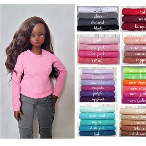Rib Knit Sweater for Pear Smart Dolls- Choose Color- Made to Order