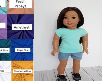 Long or Short Sleeve Shirts for 18 inch Dolls such as American Girl Dolls