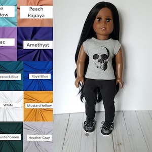 Jogger Pants for 18 inch dolls such as American Girl Dolls-Choose Color-Made to Order