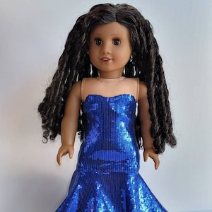 PRE-ORDEN Vestido largo hasta el suelo para muñecas de 18 pulgadas como American Girl Doll: elija color