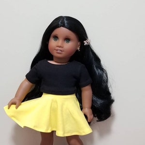 Short Sleeve Crop Top for 18 inch dolls such as American Girl Dolls Choose Color Made to Order image 6