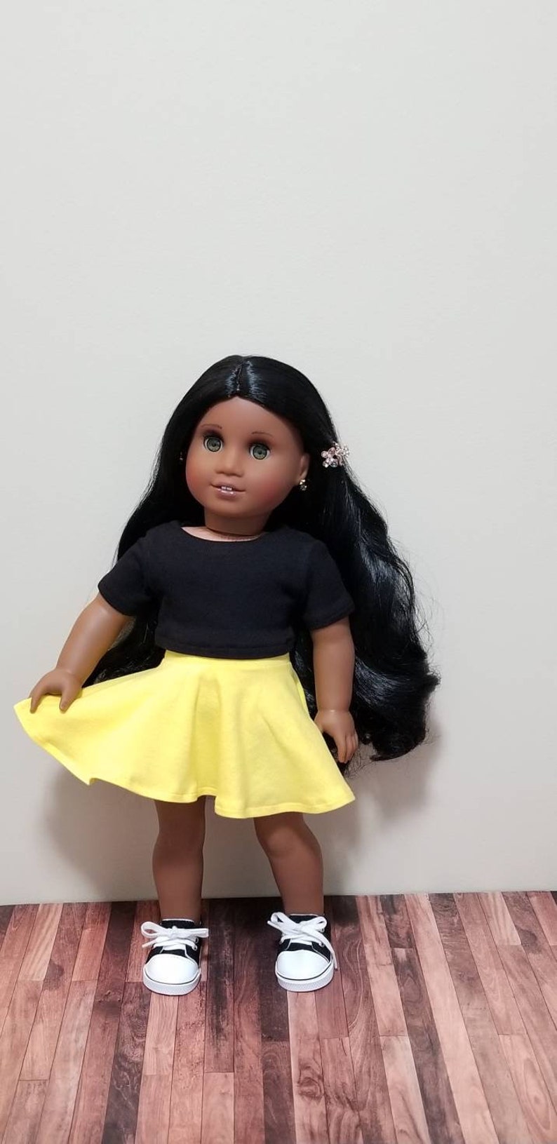 Short Sleeve Crop Top for 18 inch dolls such as American Girl Dolls Choose Color Made to Order image 6