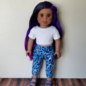 Short Sleeve Crop Top for 18 inch dolls such as American Girl Dolls Choose Color Made to Order image 5