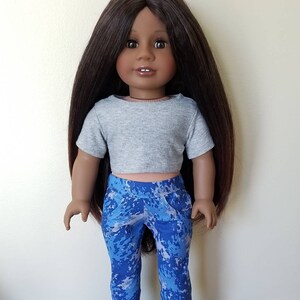 Short Sleeve Crop Top for 18 inch dolls such as American Girl Dolls Choose Color Made to Order image 7