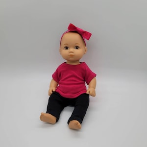 Camisa - Cuidando de Bebê Boneca de 8 polegadas - Escolha a cor - Feito sob encomenda