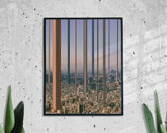 Error Surreal Art Print, Psychedelic Wall Art, City Artwork, Trippy Poster, 8x10, 11x14, UNFRAMED