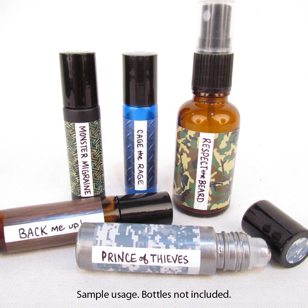 Camo Poly Weatherproof Labels for EO Bottles or Lip Balm Tubes | Etsy