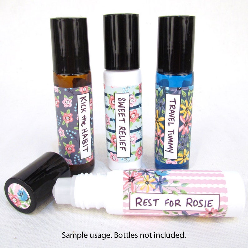 Wildflower Poly Weatherproof Labels for EO Bottles or Lip Balm - Etsy