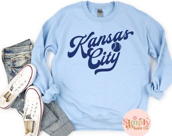 Kansas City Baseball Sweatshirt, KC Baseball Shirt, Retro Kansas City Baseball, Kansas City Shirt, Kansas City Crewneck, KC Baseball Sweater