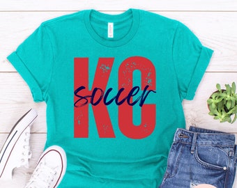 Womens Kansas City Soccer Shirt, Retro KC Soccer Shirt, Kansas City Tshirt, KC Soccer Pride, Kansas City Shirt, KC Soccer Tshirt Gift Soccer