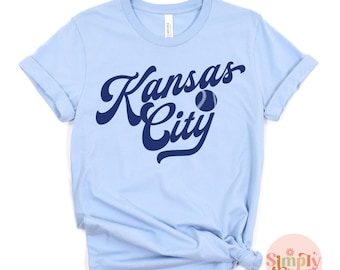 Retro Kansas City Baseball Shirt, KC Baseball Tshirt, Kansas City Shirt for Women, Kansas City Baseball Top, Kansas City Gift, KC Crewneck