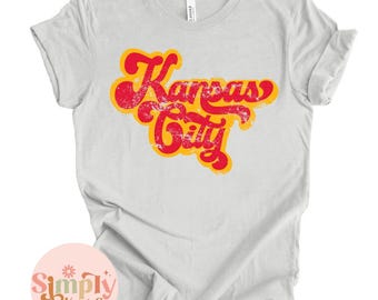 Retro Kansas City Shirt, Kansas City Football, Game Day Tshirt, Kansas City Crewneck, KC Football, Kansas City Gift, Sports Fan Apparel