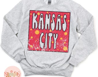 Kansas City Football Shirt, Womens KC Football Tshirt, Kansas City Sweatshirt, Kansas City Gift, KC Football Graphic Tee, Kansas City Tee
