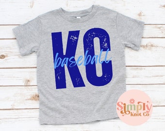 Retro Kansas City Baseball Shirt for Kids, Youth KC Baseball Shirt, Toddler Kansas City Shirt, Crown Town, Kansas City Tshirt, KC Baseball