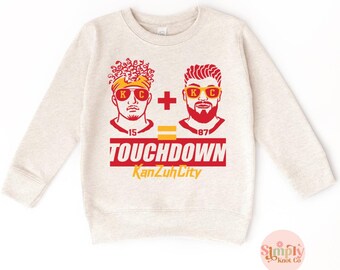 Kids Kansas City Sweatshirt, Toddler Sweatshirt, Kansas City Football Shirt, Kansas City Gift, Kelce Mahomes Sweatshirt, KC Game Day Sweater