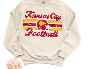 Kansas City Football Shirt, KC Tshirt, Vintage Kansas City Sweatshirt, Kansas City Football, Kansas City Gift, Kansas City Football Tee