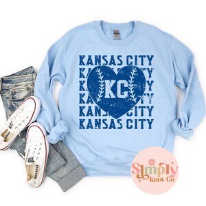 Kansas City Baseball Sweatshirt for Women, Kansas City Sweatshirt, KC Baseball Sweatshirt, Kansas City Baseball Shirt, KC Baseball Pride
