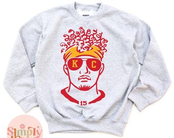 Kids Mahomes Sweatshirt, Kansas City Mahomes Sweatshirt, Youth Kansas City Shirt, KC Football Shirt, Kansas City Gift, Kids Mahomes Hoodie