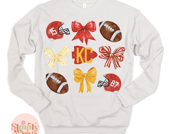 Kansas City Football Sweatshirt for Women, Kansas City Crewneck, Kansas City Game Day Sweater, KC Football Shirt, Kansas City Gift, KC Shirt