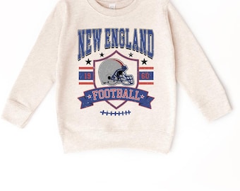 Kids New England Football Sweatshirt, Toddler Game Day Crewneck, New England Sweatshirt, Vintage New England Sweatshirt, New England Gift