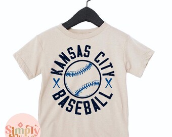 Kids Kansas City Baseball Tshirt, Youth Toddler KC Baseball Shirt, Kansas City Baseball, KC Baseball Tee, Kansas City Shirt for Kids, KC Tee