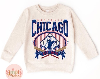 Kids Chicago Baseball Sweatshirt, Toddler Game Day Crewneck, Chicago Sweatshirt, Vintage Chicago Sweatshirt, Chicago Gift, Chicago Baseball