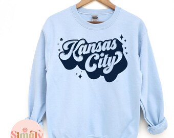 Retro Kansas City Baseball Sweatshirt, Kansas City Crewneck, KC Baseball Sweatshirt, Kansas City Baseball Shirt, Crown Town, Retro KC Shirt