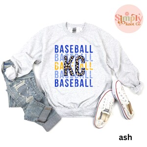 Kansas City Baseball Sweatshirt for Women, Kansas City Baseball Crewneck Sweatshirt, Kansas City Shirt, KC Baseball Shirt, Kansas City Top