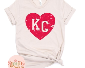 Retro Kansas City Heart shirt, Kansas City Football, Kansas City Tshirt, Womens Graphic Tee, Game Day Shirt Kansas City Apparel, KC Football