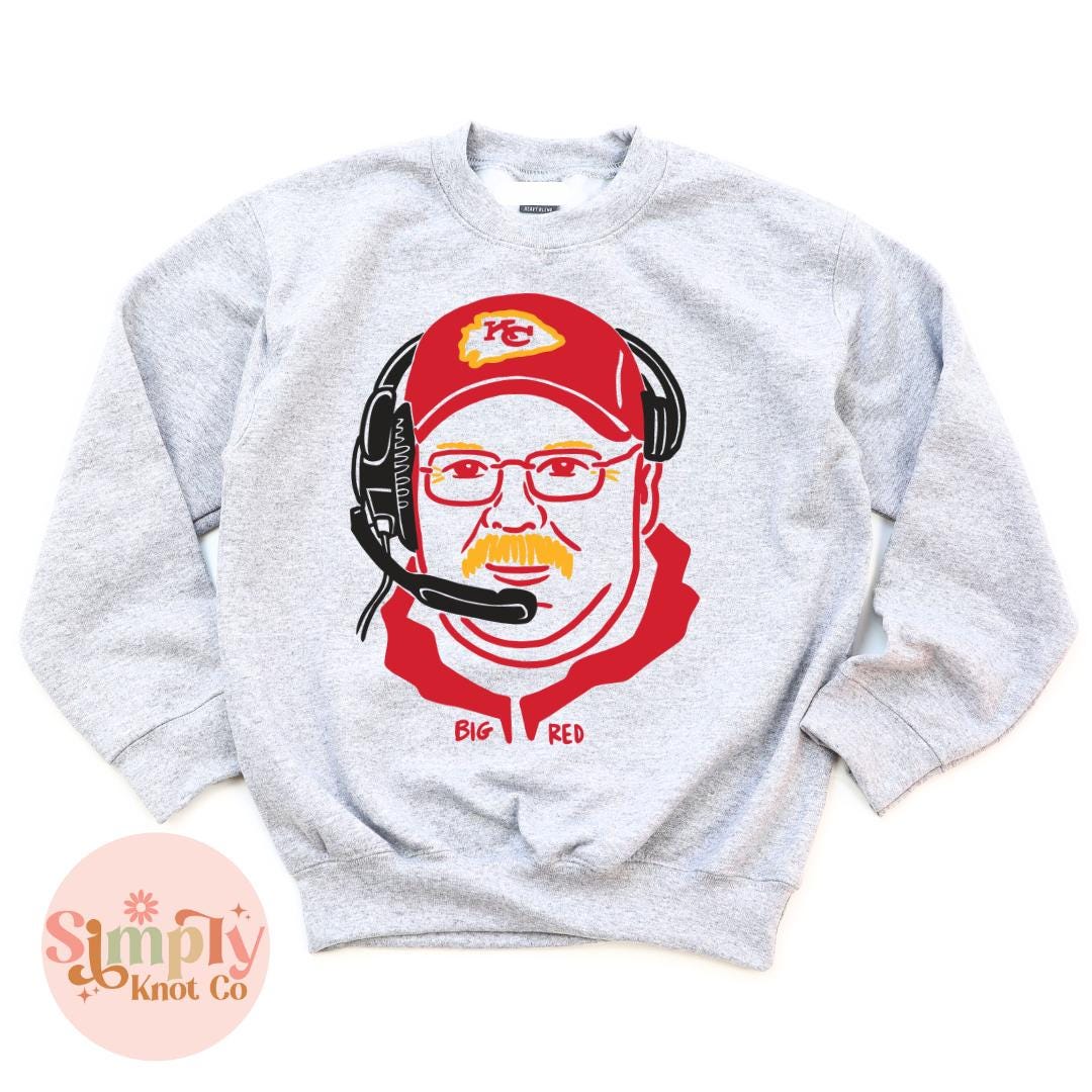 Youth Andy Reid Sweatshirt, Kids Kansas City Football Sweater, Kansas City Shirt, Kansas City Crewneck, KC Football Shirt, Reid Sweatshirt