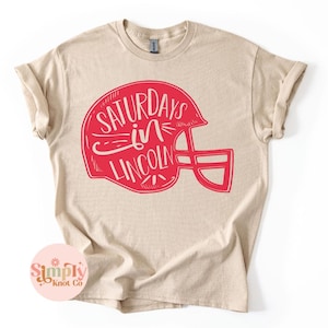 Saturdays in Lincoln Helmet shirt, Nebraska shirt, Nebraska tee, Lincoln, Nebraska graphic tee, Nebraska tshirt, State Pride, NE sweatshirt