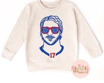 Kids Buffalo Football Sweatshirt: Josh Allen Game Day Shirt, Josh Allen Sweatshirt, Josh Allen Shirt, Youth Buffalo Sweatshirt, Buffalo Gift
