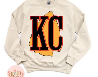 Kansas City Football Shirt, KC Tshirt, Vintage Kansas City Sweatshirt, Kansas City Football, Kansas City Gift, Kansas City Football Game Day