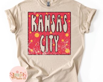 Kansas City Football Shirt, Womens KC Football Tshirt, Kansas City Sweatshirt, Kansas City Gift, KC Football Graphic Tee, Kansas City Tee