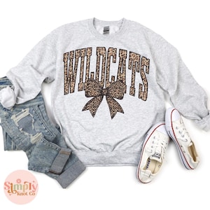 Wildcats Retro Sweatshirt, Wildcats Mascot, School Spirit Sweatshirt, Wildcats Shirt, Go Team, Wildcats Graphic Tee, Team Spirit