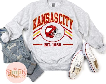 Vintage Kansas City Sweatshirt, Kansas City Football shirt, Kansas City Gift, Retro Kansas City Sweater, Kansas City Crewneck, Game Day Tee