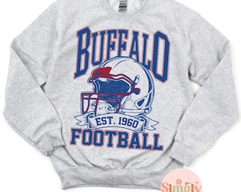 Buffalo Football Crewneck Sweatshirt, Buffalo Football Fan Sweatshirt, Buffalo Gift for Fans, Buffalo Sweater, Game Day Sweatshirt