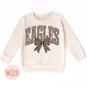 Kids Eagles Mascot Sweatshirt, Team Spirit Sweatshirt, Retro Eagles shirt, Eagles Crewneck, Toddler Sweatshirt, School Spirit, Long Sleeve