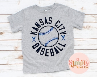 Kids Kansas City Baseball Tshirt, Youth Toddler KC Baseball Shirt, Kansas City Baseball, KC Baseball Tee, Kansas City Shirt for Kids, KC Tee