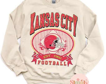 Kansas City Football Sweatshirt, Kansas City Crewneck, Kansas City Gift, KC Football, Kansas City Shirt, KC Football, Game Day Sweatshirt