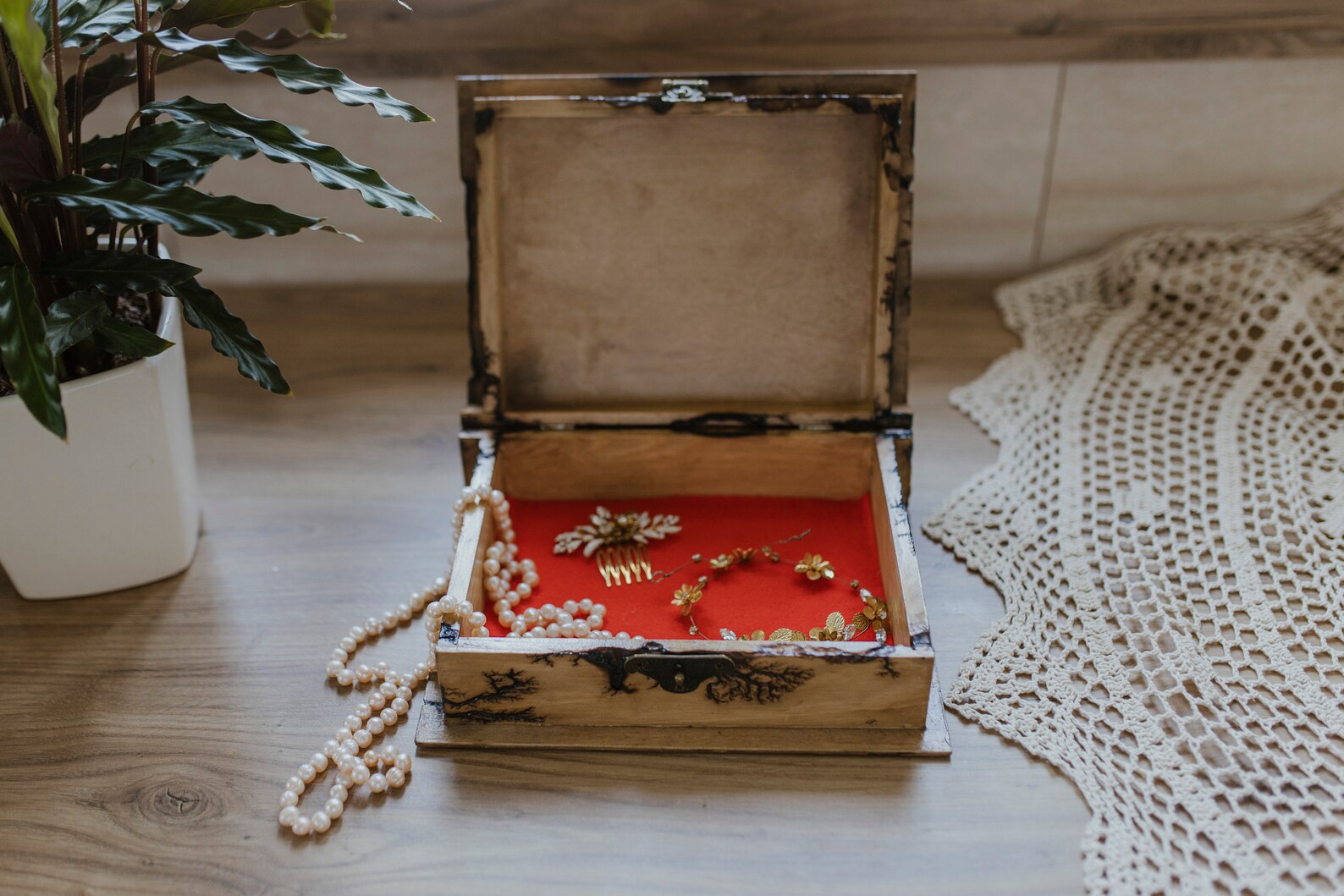 Caja rústica hecha a mano caja de madera de Keepsake caja de | Etsy