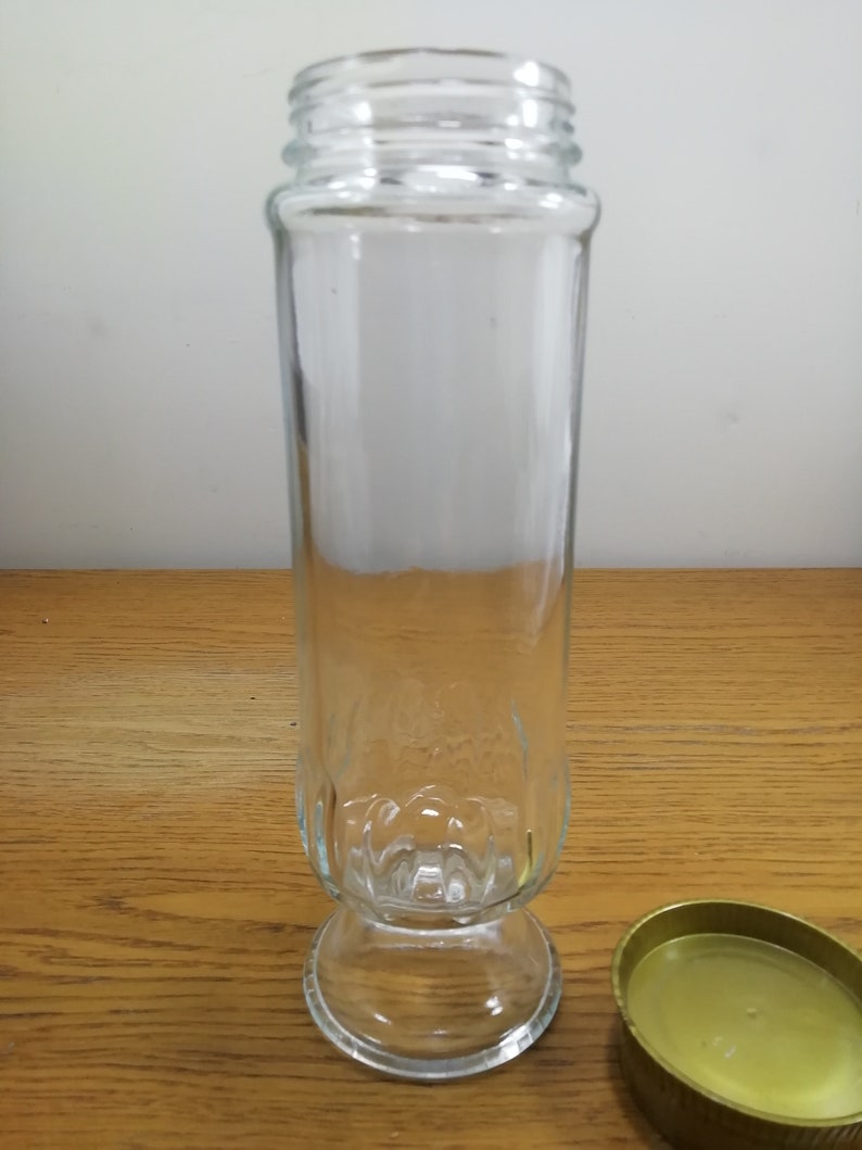 Vintage screw top glass sweet jar treat jar footed jar Etsy