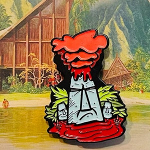 MO-CANO! 1.75&quot; Tall Moai Tiki Soft Enamel Pin