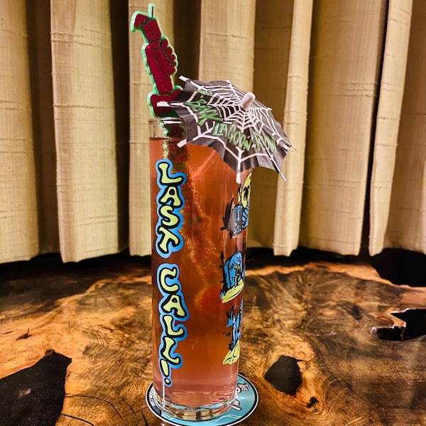 ラストコール！14オンス ゾンビ ティキ コリンズ カクテルグラス！不気味なホラー＆トロピカル！