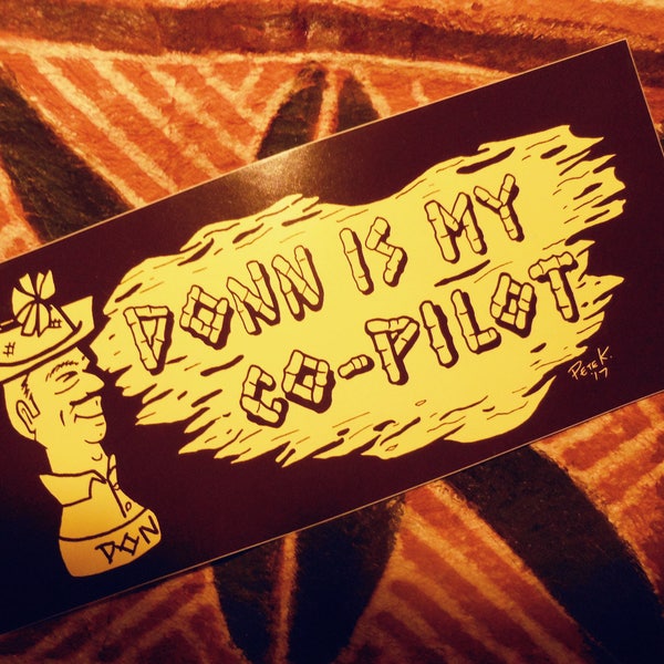 Don the Beachcomber "Donn is My Co-Pilot" Heavyweight Vinyl Sticker