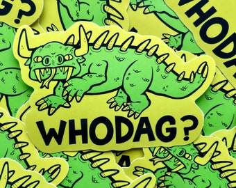 WHODAG? 4" Hodag Vinyl Sticker! Wisconsin Paranormal Cryptid