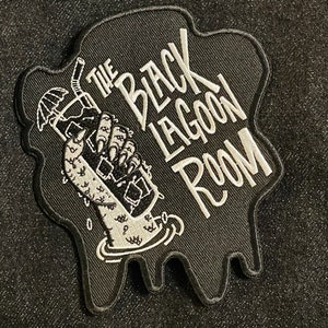 BLACK LAGOON ROOM "Drippy" Logo 5" Embroidered Iron-On/Sew-On Patch