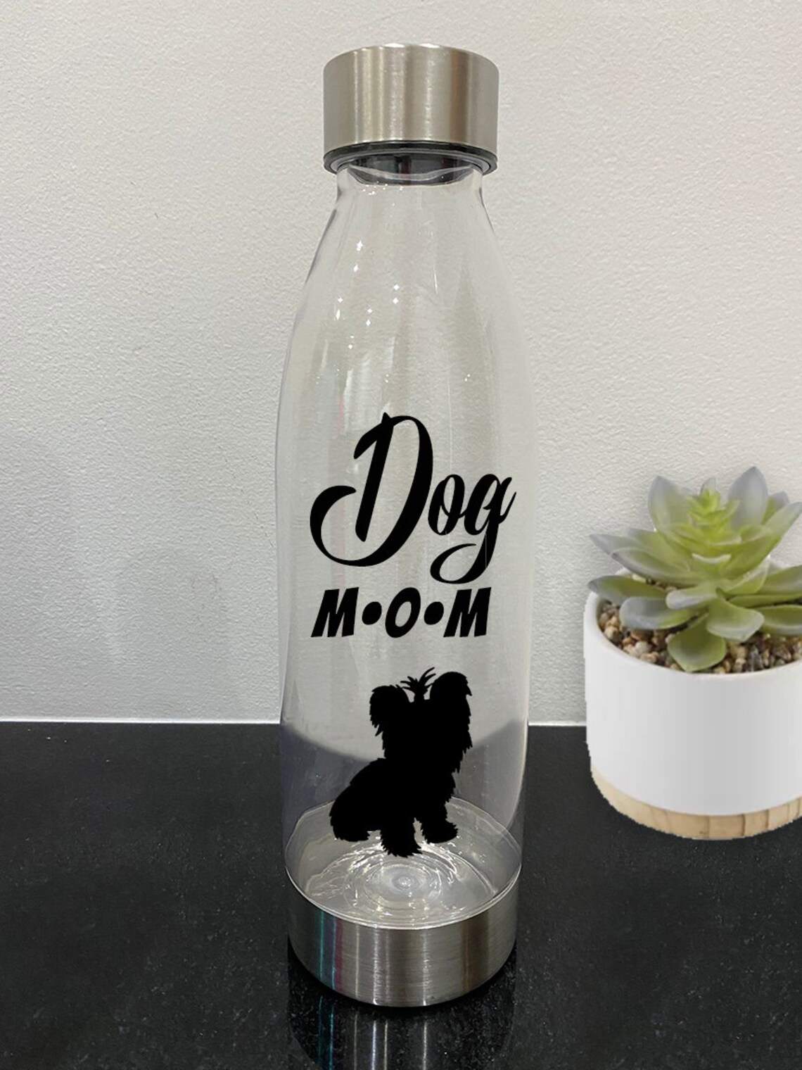 Dogs Lovers Personalized Water Bottle Pets Name Gift Etsy