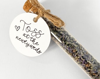 Lavender Wedding Toss For Wedding Exit Toss At The Newlywed Ceremony Flower Toss Tube Wedding Favor Lavender Petal Toss Wand Floral Confetti